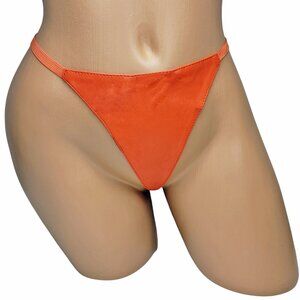 Orange Leather G-String Panty